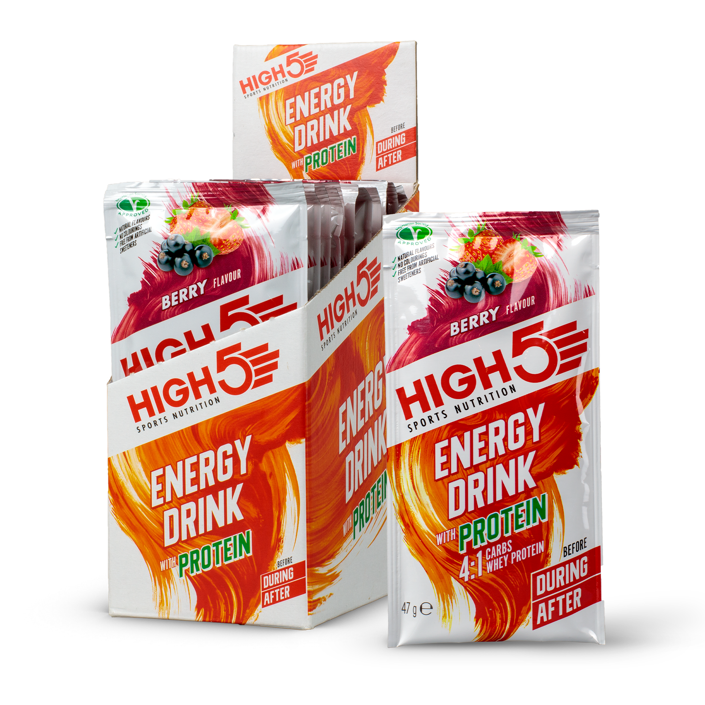 Energy Drink HIGH5 ENERGY DRINK PROTEIN (47g) Fruits Red