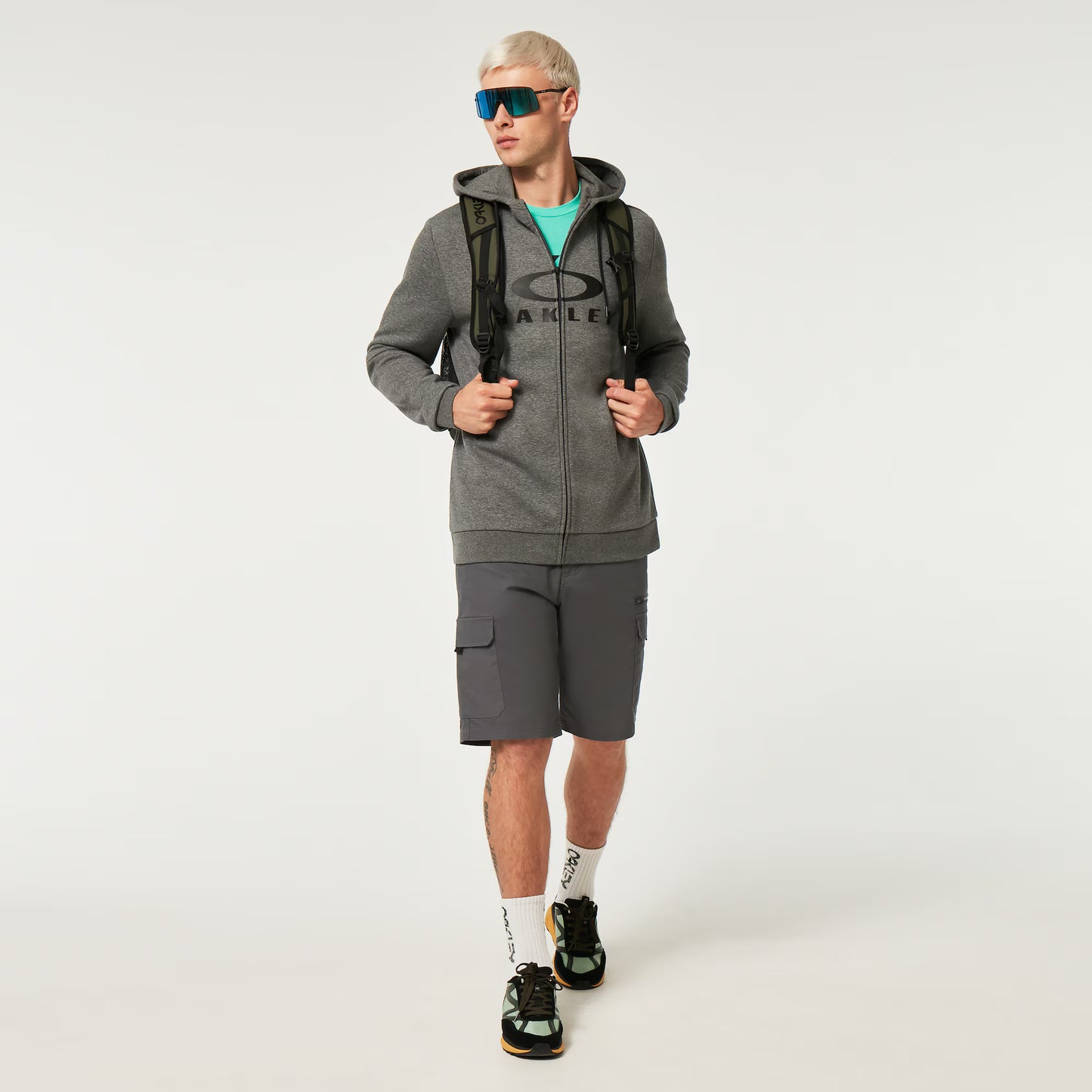 Huvtröja OAKLEY BARK FZ HOODIE 2.0 New Athletic Grey