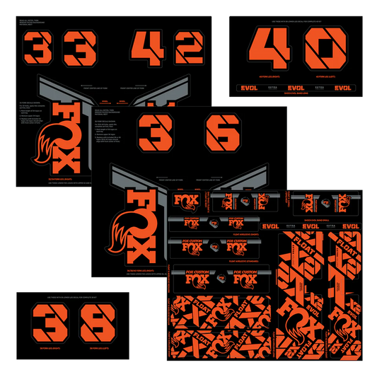 Kit Stickers FOX Fork and Shock Orange Factory
