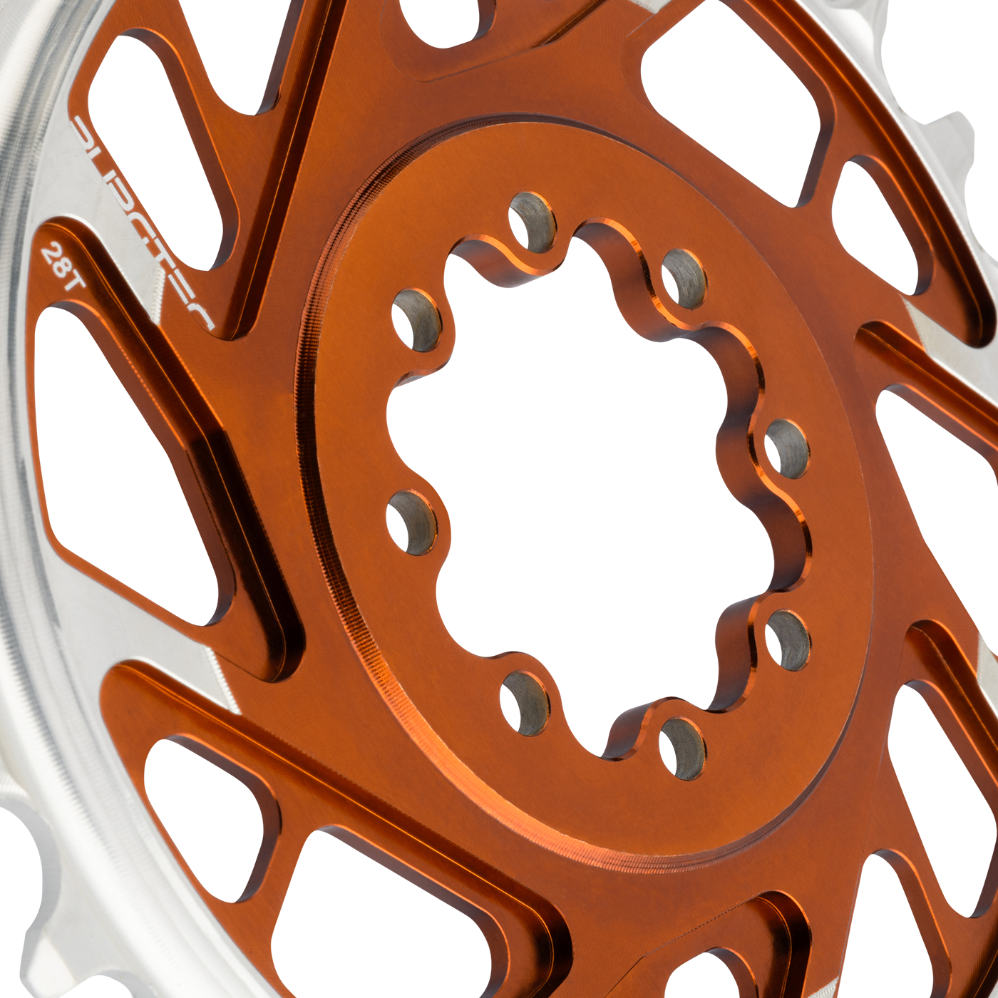 Monokedjehjul BURGTEC THICK THIN 12V BOOST Direktmontering 8 skruvar T-Typ Smal bred offset 3mm Brons