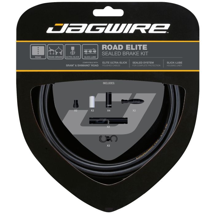 JAGWIRE ROAD ELITE SEALED Kit för bromsvajer och linor Svart