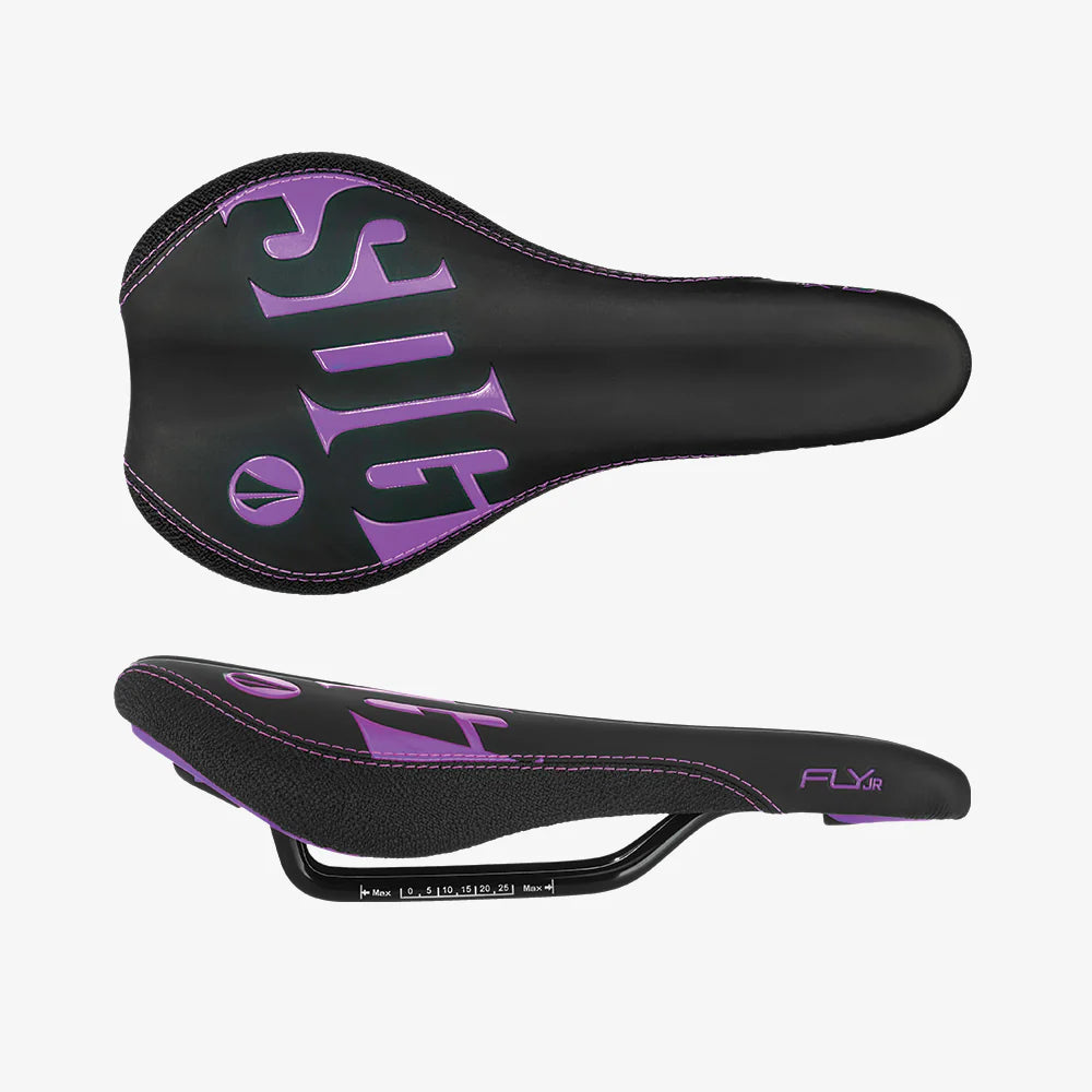 SDG FLY Junior Sadel Svart/Lila