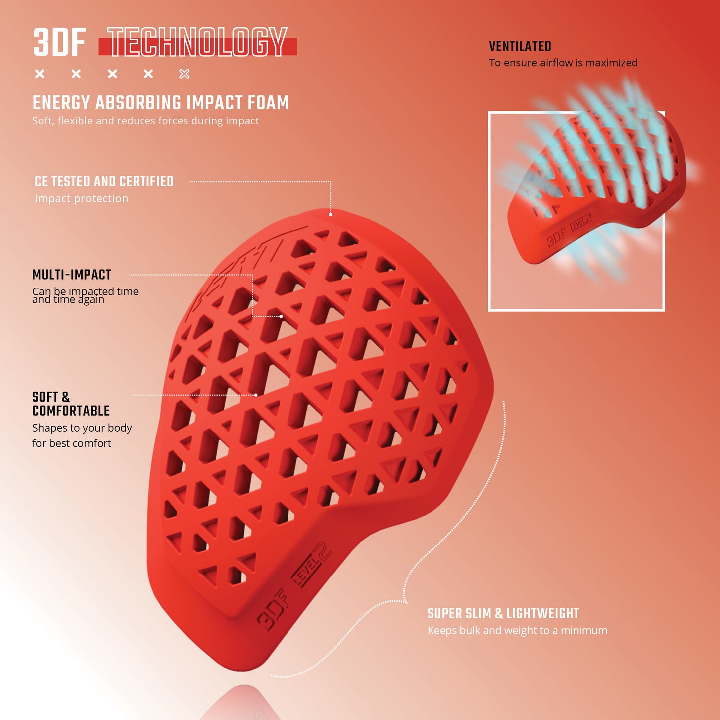 LEATT 3DF 6.0 Knäskydd Svart