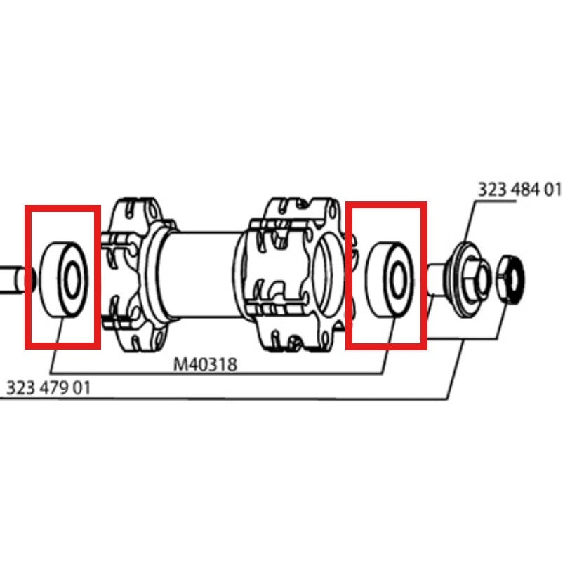 KIT 2 MAVIC NAVLAGER 12X28X8 6001