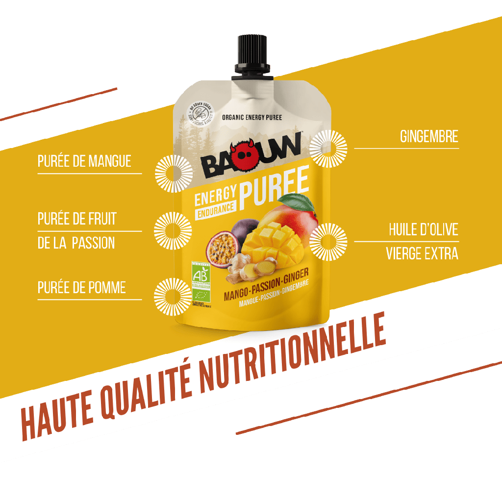 BAOUW Organic Energy Puree Recipe Mango/Passion/Ginger (90g)