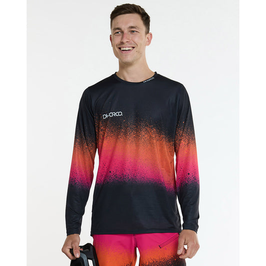 DHARCO RACE BLACK SNAKE Long Sleeve Jersey Black/Orange