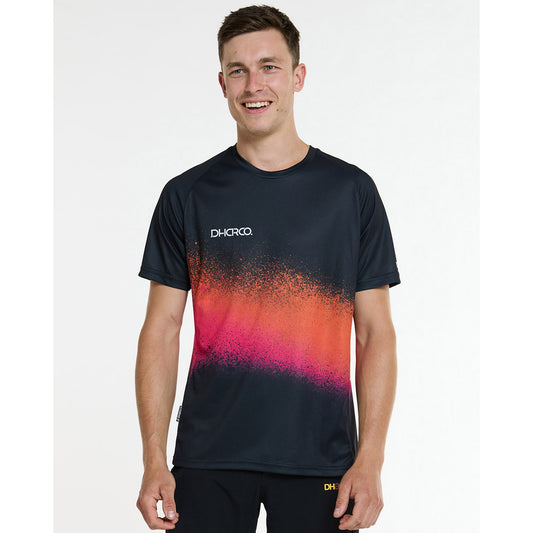 DHARCO BLACK SNAKE Kortärmad Jersey Svart/Orange
