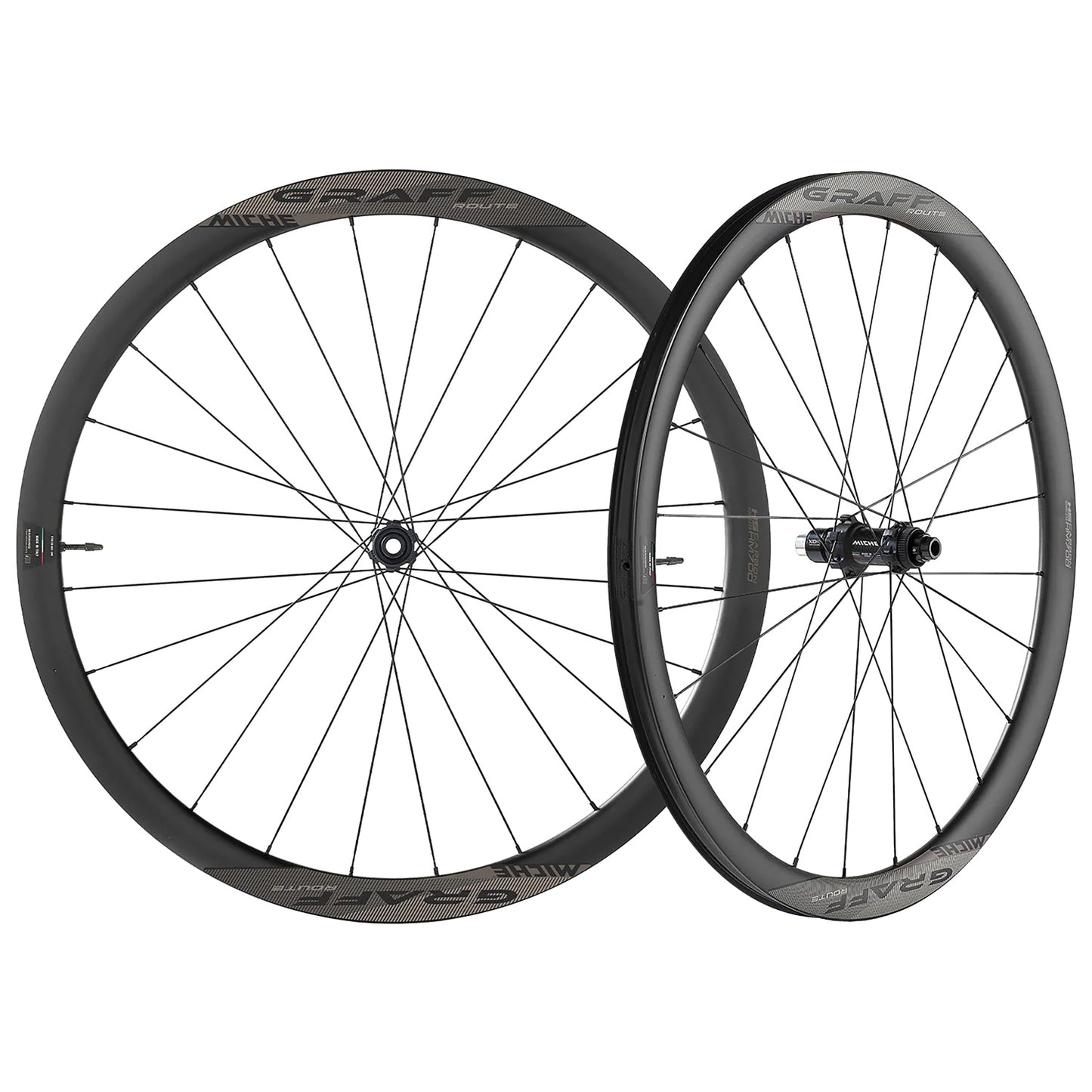 Par MICHE GRAFF CARBONE DISC Tubeless Ready-hjul (centerlås)