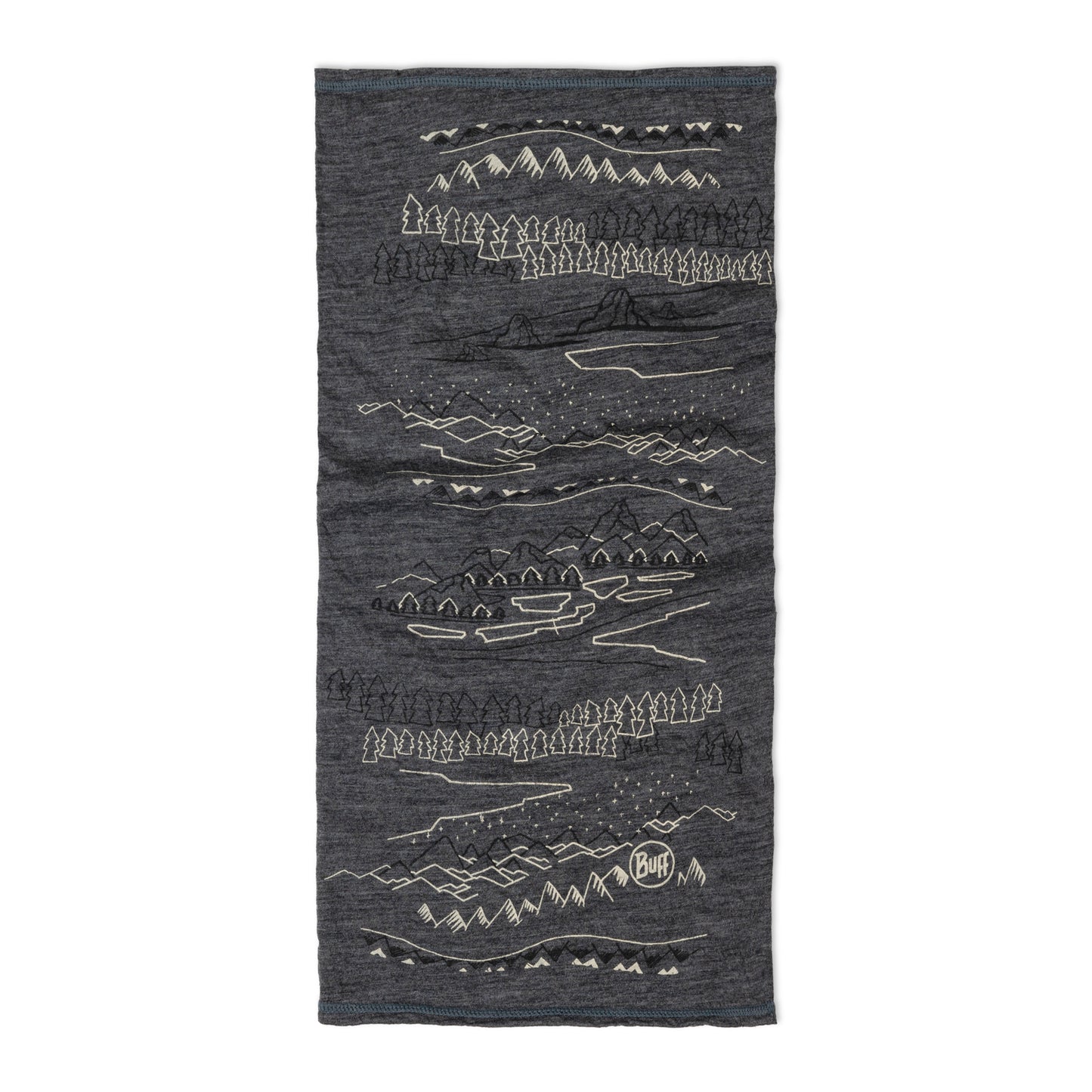 BUFF MERINO LIGHTWEIGHT PRINT Choker Grey