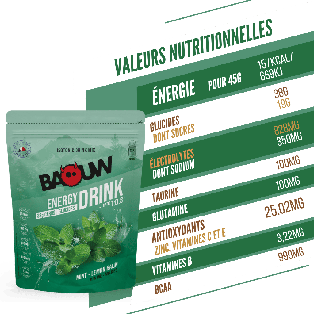 BAOUW ISOTONIC Energy Drink (585g) Mint/Melissa