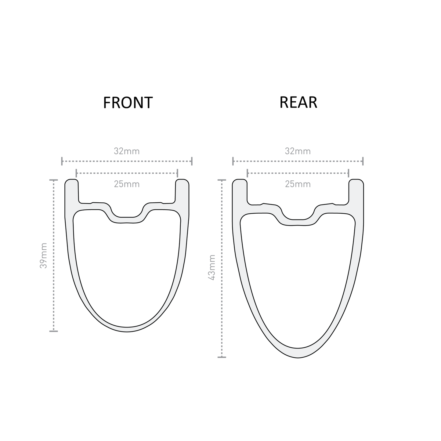 700c ENVE SES 3.4 43mm rear rim