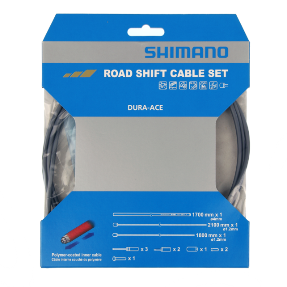 SHIMANO DURA-ACE 9000 Polymer Grey kit med kablar och slangar för växellåda