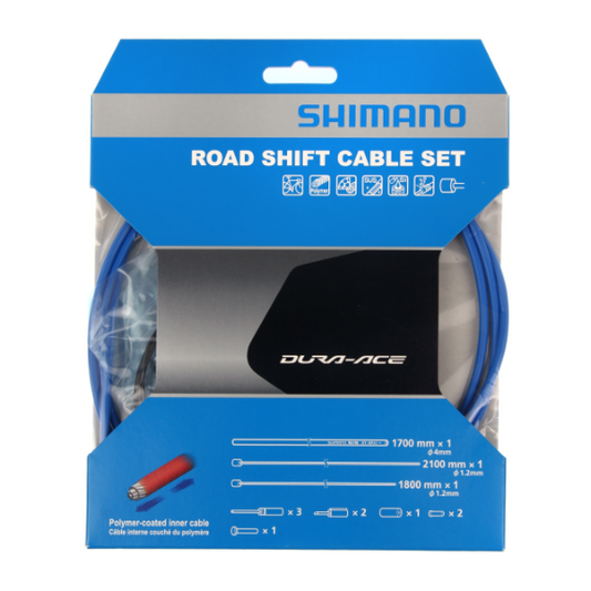 SHIMANO DURA-ACE 9000 Polymer Blue Derailleur kabel- och slangsats