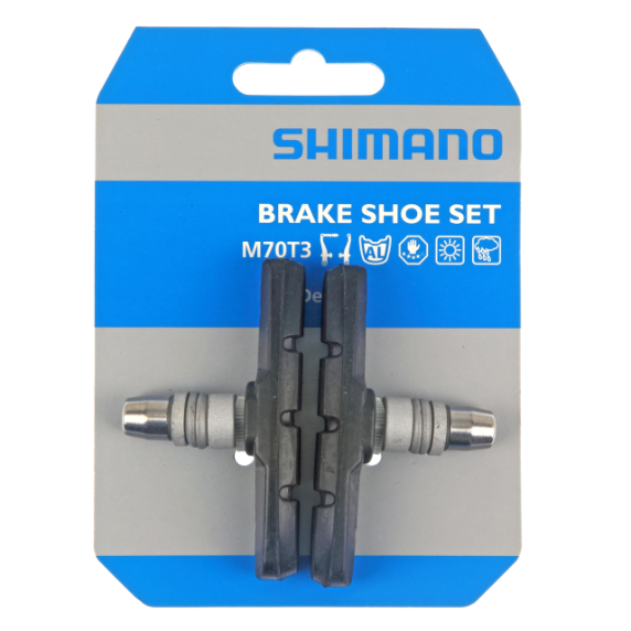 Ett par SHIMANO M70T3 V-bromsskor