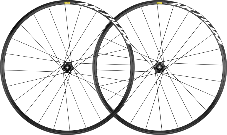 Par MAVIC AKSIUM DISC-fälgar med däck (Center Lock)