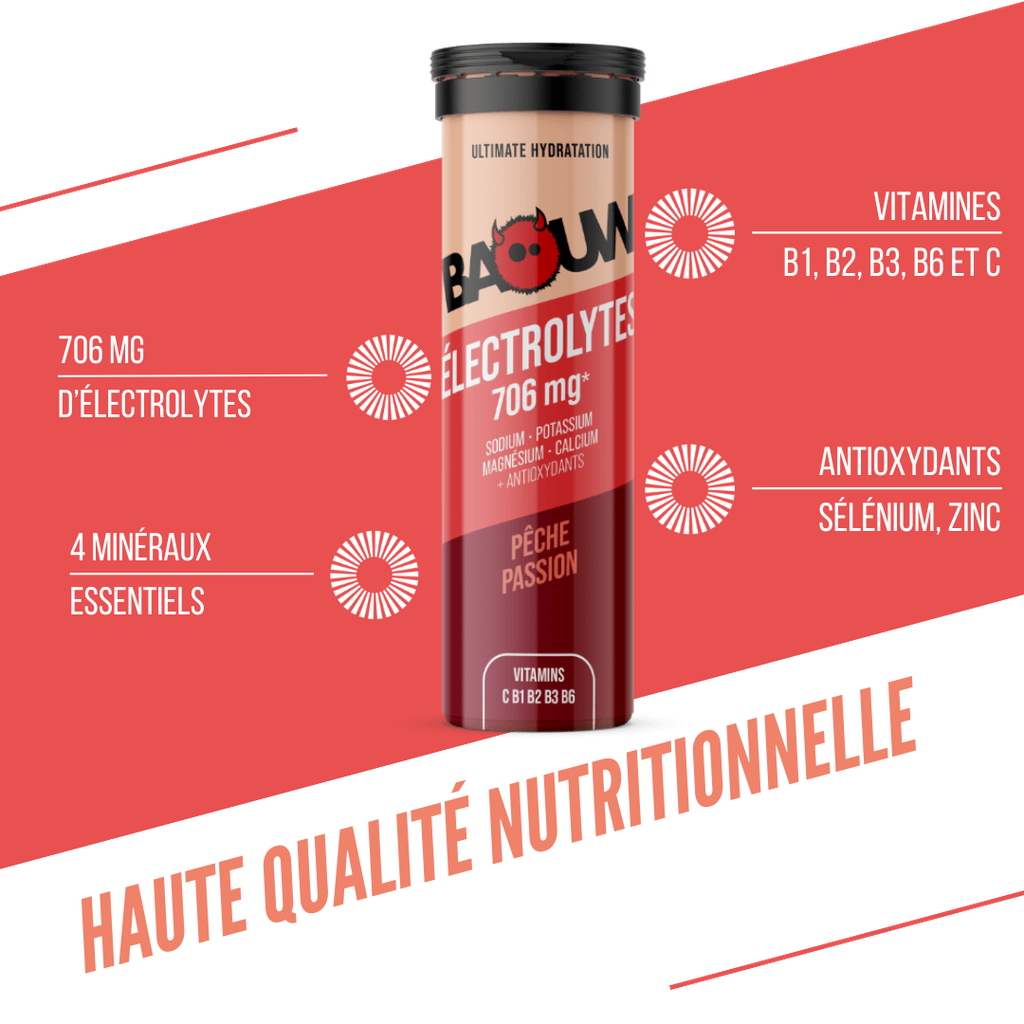 BAOUW Energy Drink (Tube med 10 tabletter) Persika/Passion