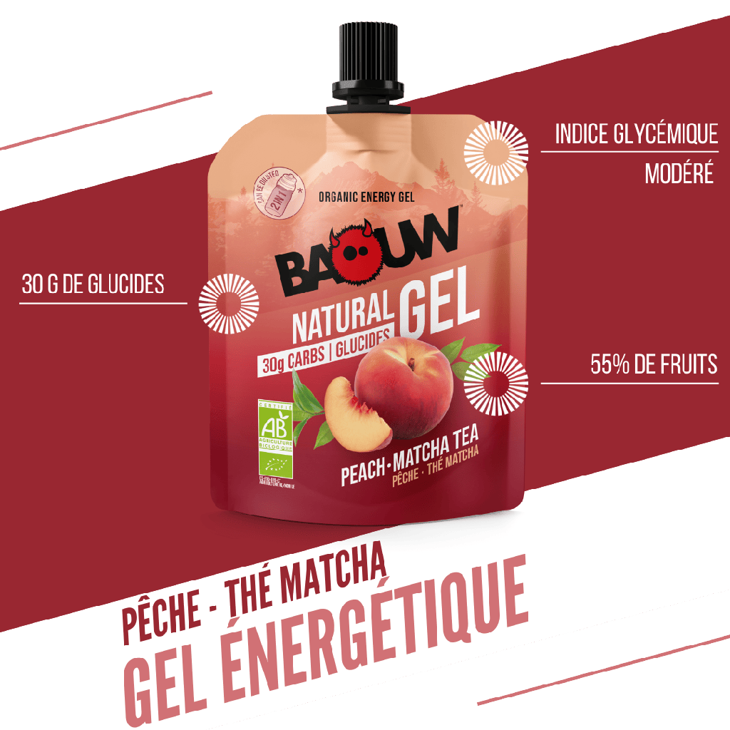 BAOUW Ekologisk Persika-Matcha Te Energi Gel (85g)