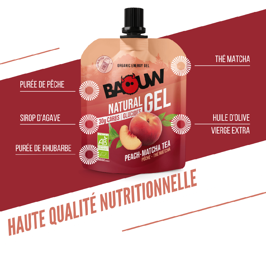 BAOUW Ekologisk Persika-Matcha Te Energi Gel (85g)
