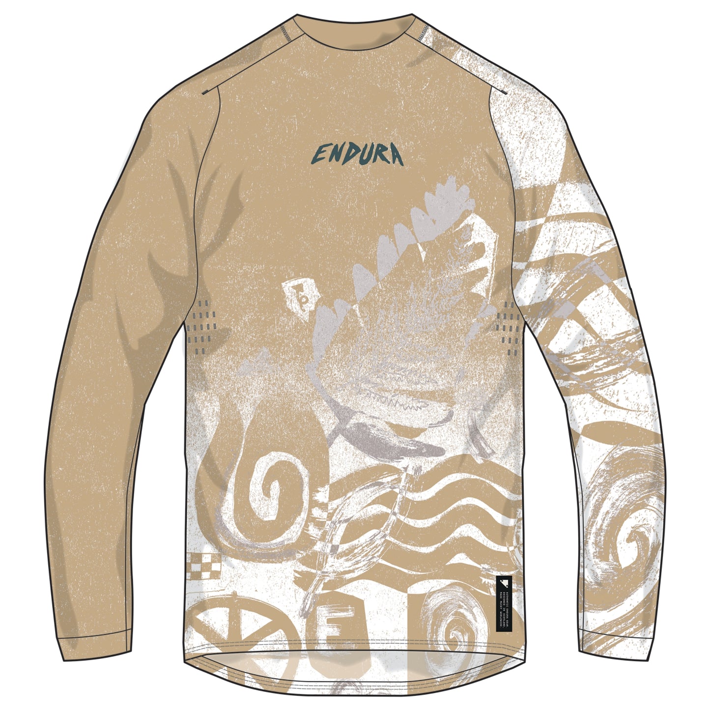 ENDURA SINGLETRACK PRINT Långärmad skjorta Sand