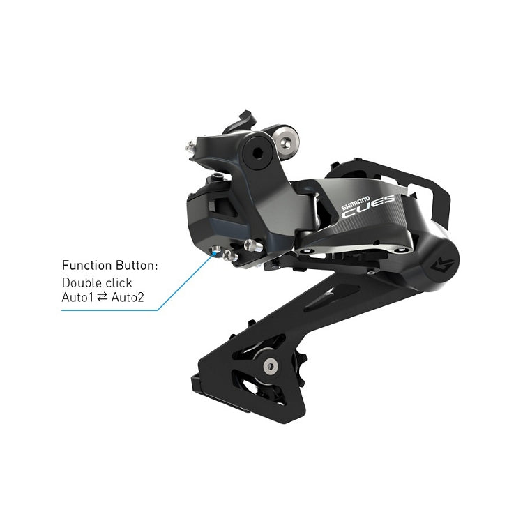 SHIMANO CUES Di2 U6050-GS 10-växlad bakväxel Medium Cage