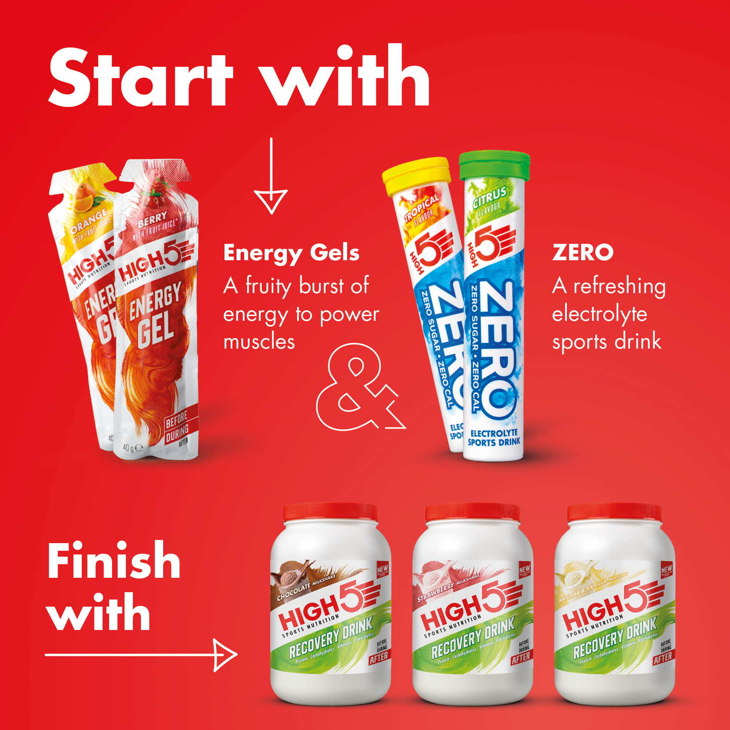 High5 RECOVERY DRINK (450g) Banan Vanilj Milkshake