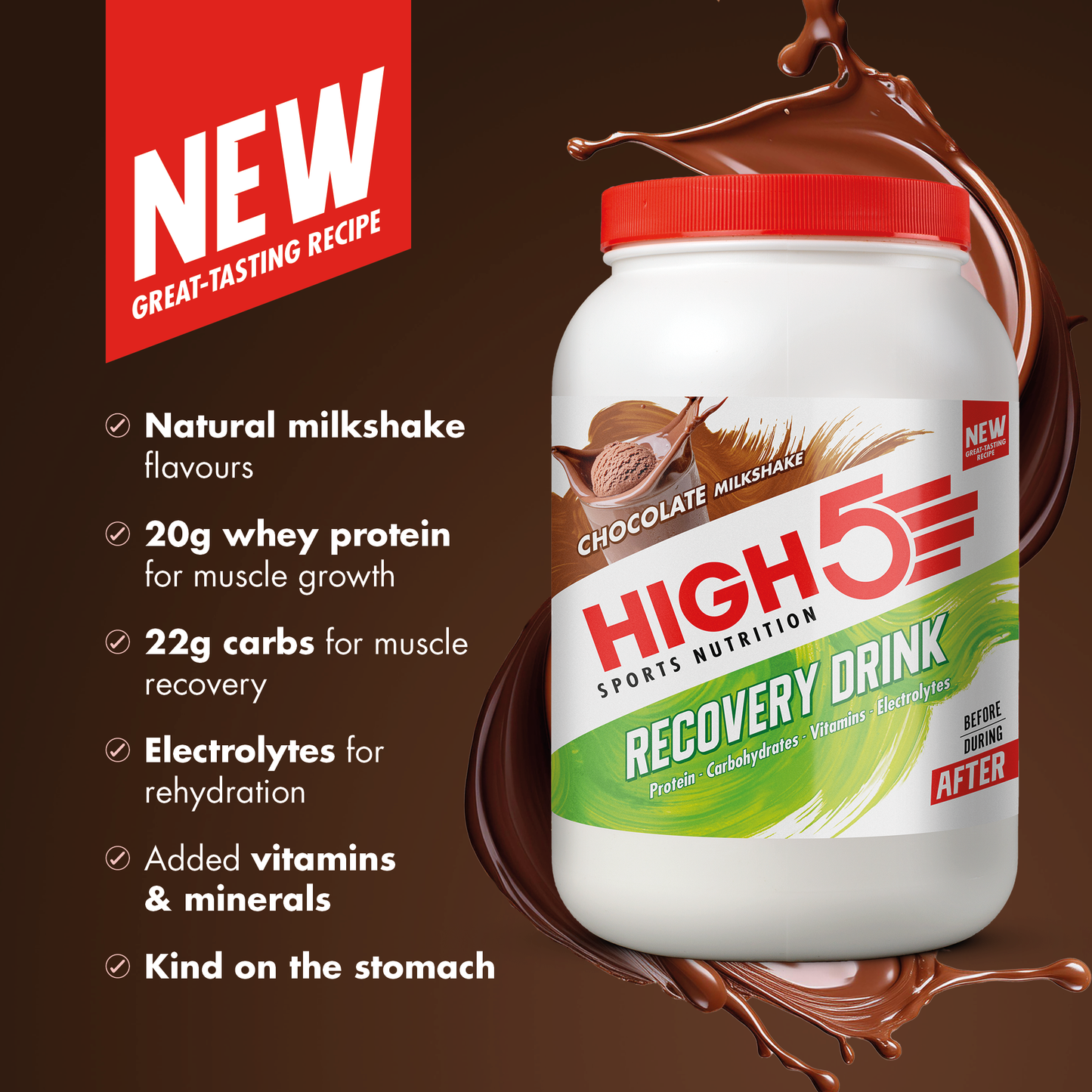 High5 RECOVERY DRINK (450g) Chokladmilkshake