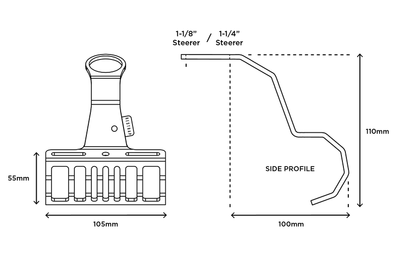RESTRAP stötfångarstång 1-1/4 svart