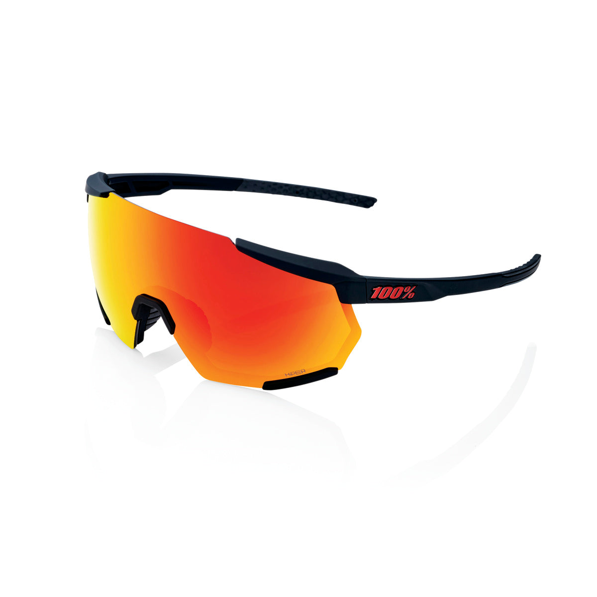 100% RACETRAP 3.0 Soft Tact Black Hiper Multilayer Mirror Red Skyddsglasögon