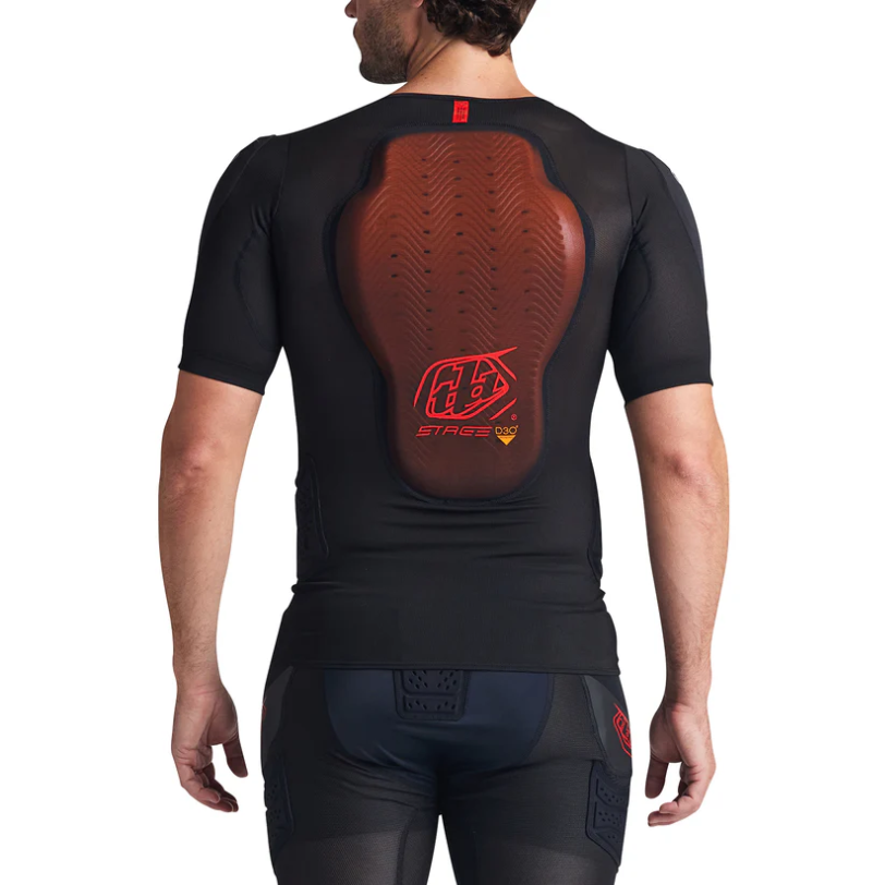 TROY LEE DESIGNS STAGE GHOST D3O Protection T-shirt kortärmad svart