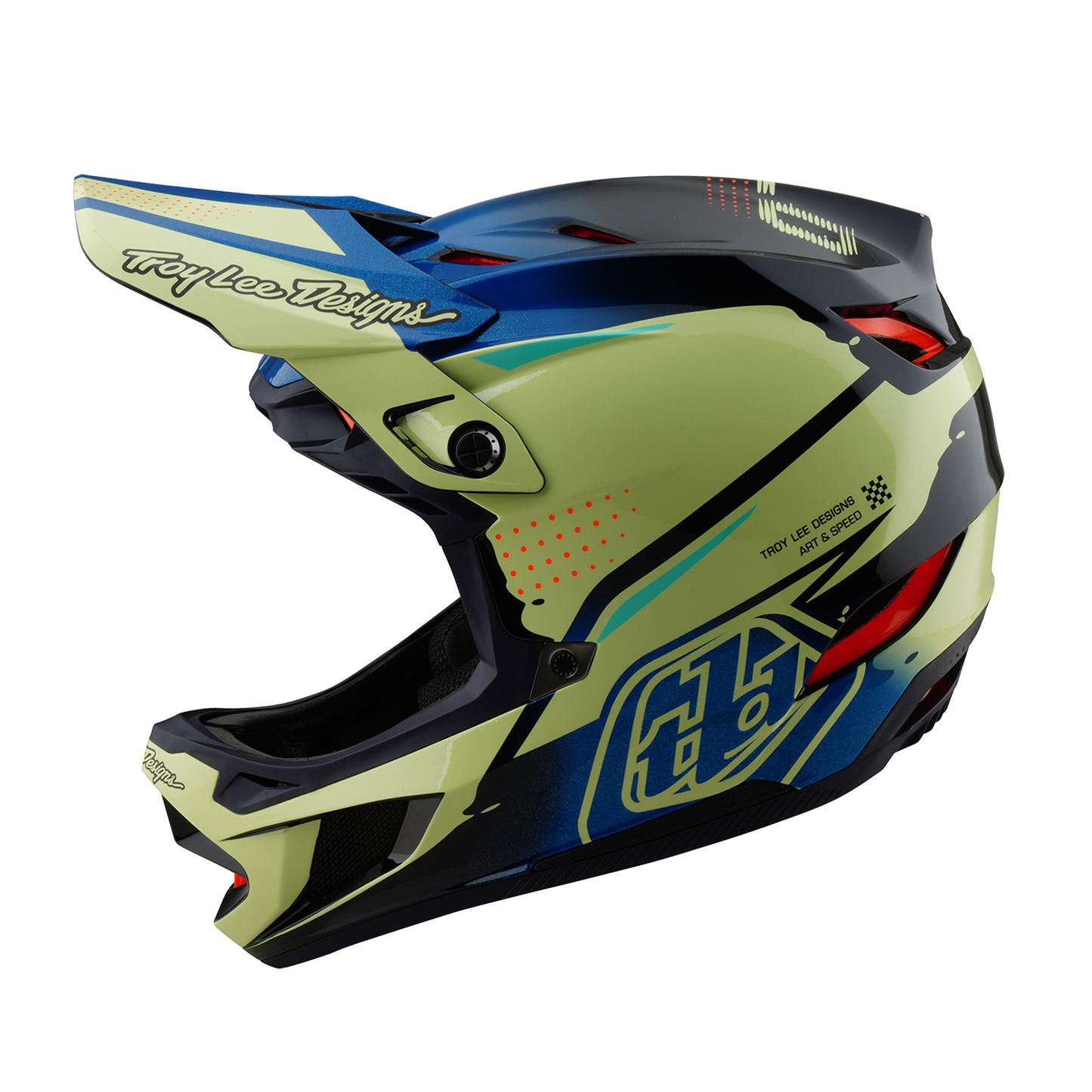 MTB-hjälm TROY LEE DESIGNS D4 COMPOSITE MIPS Drip Yellow