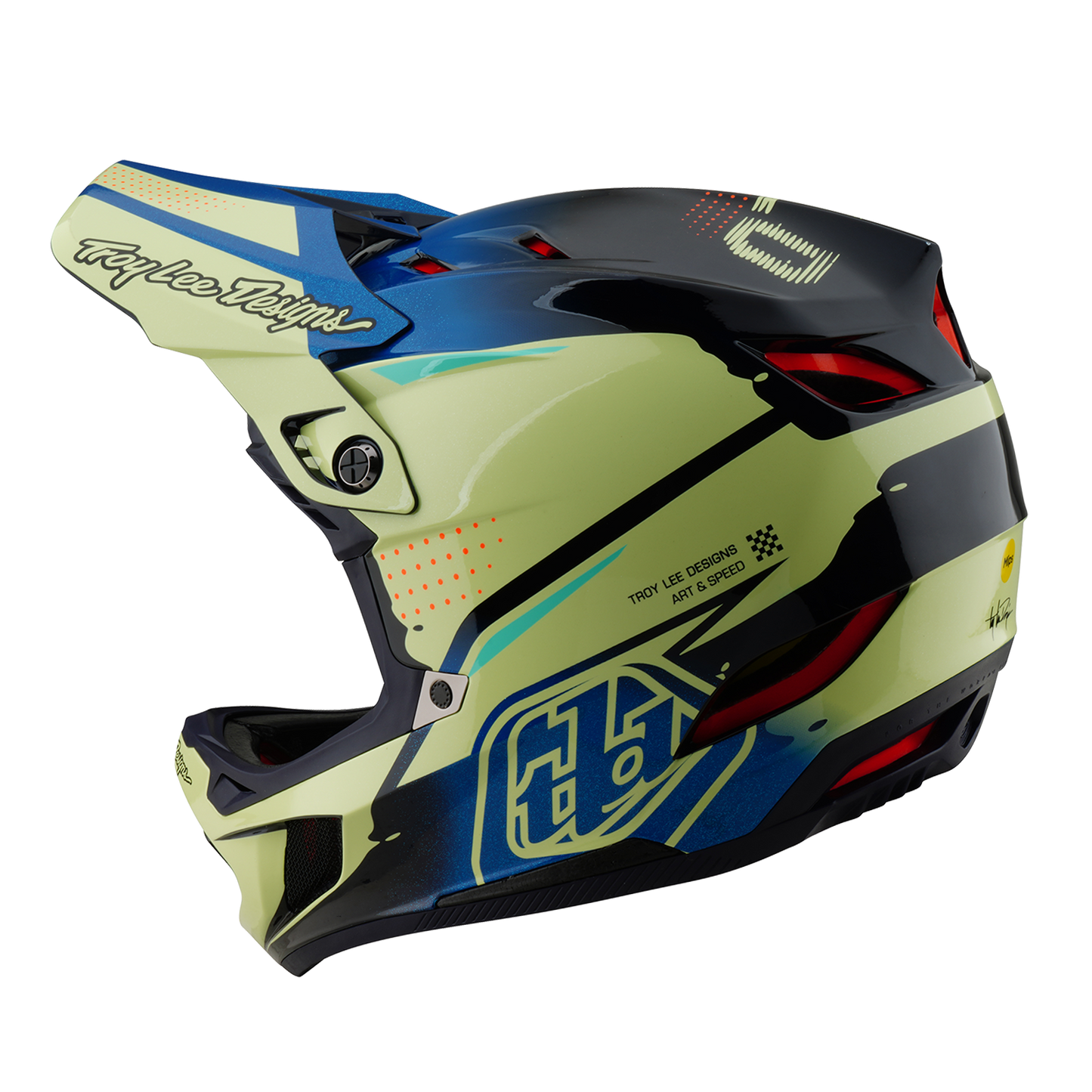 MTB-hjälm TROY LEE DESIGNS D4 COMPOSITE MIPS Drip Yellow