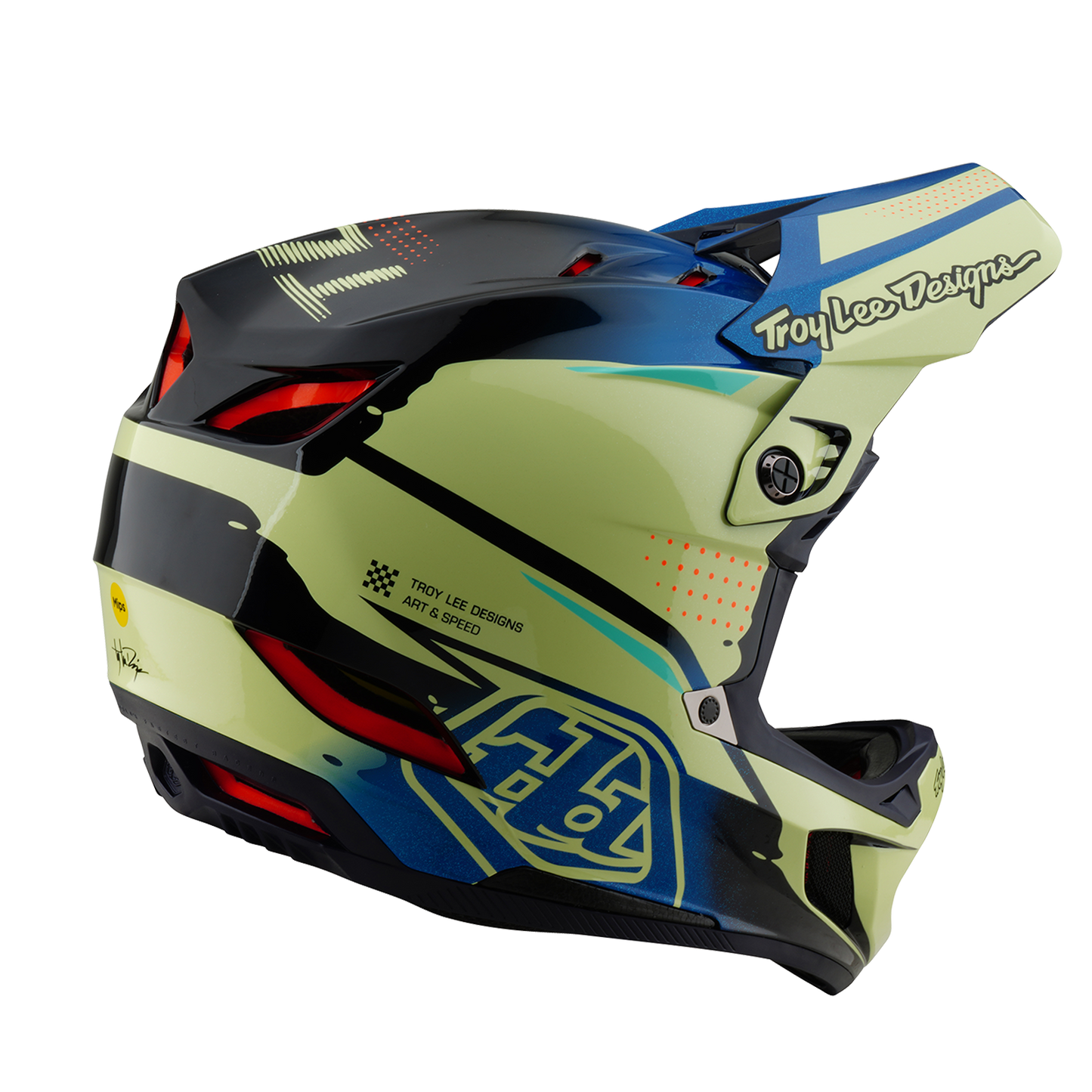 MTB-hjälm TROY LEE DESIGNS D4 COMPOSITE MIPS Drip Yellow