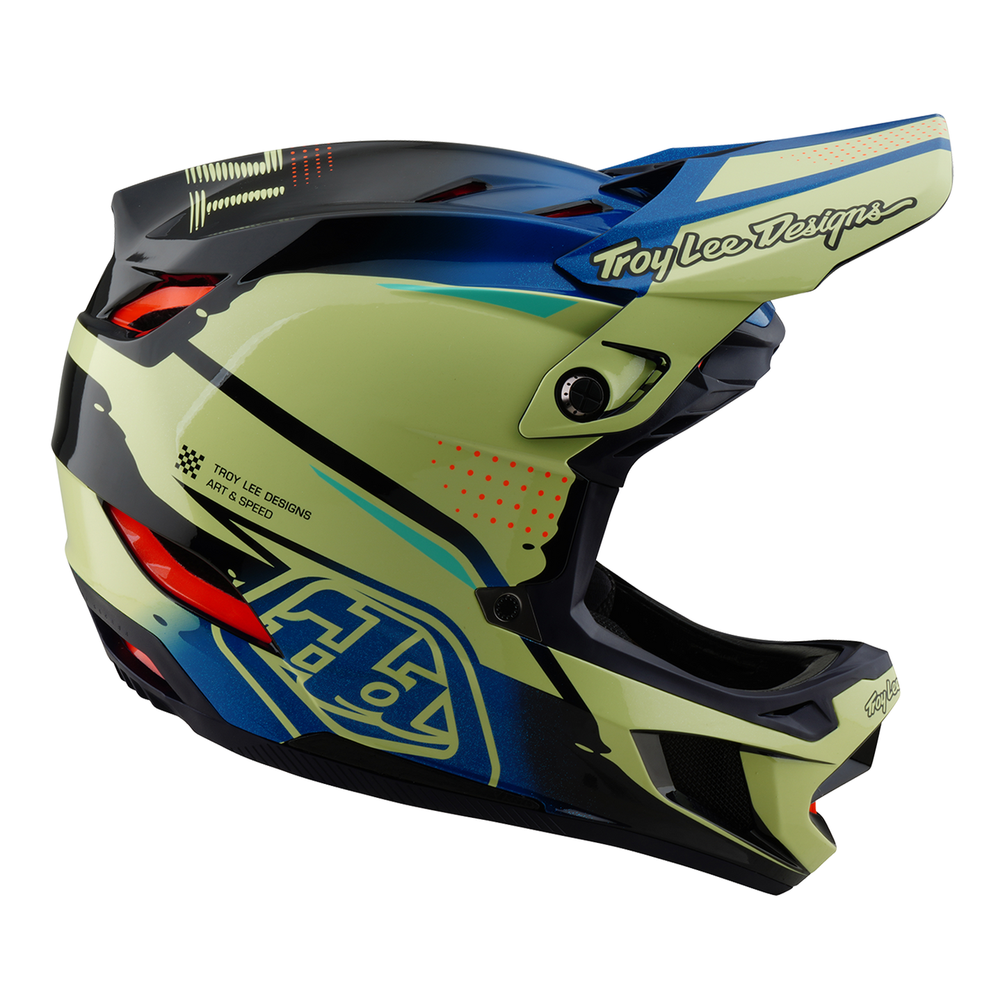 MTB-hjälm TROY LEE DESIGNS D4 COMPOSITE MIPS Drip Yellow