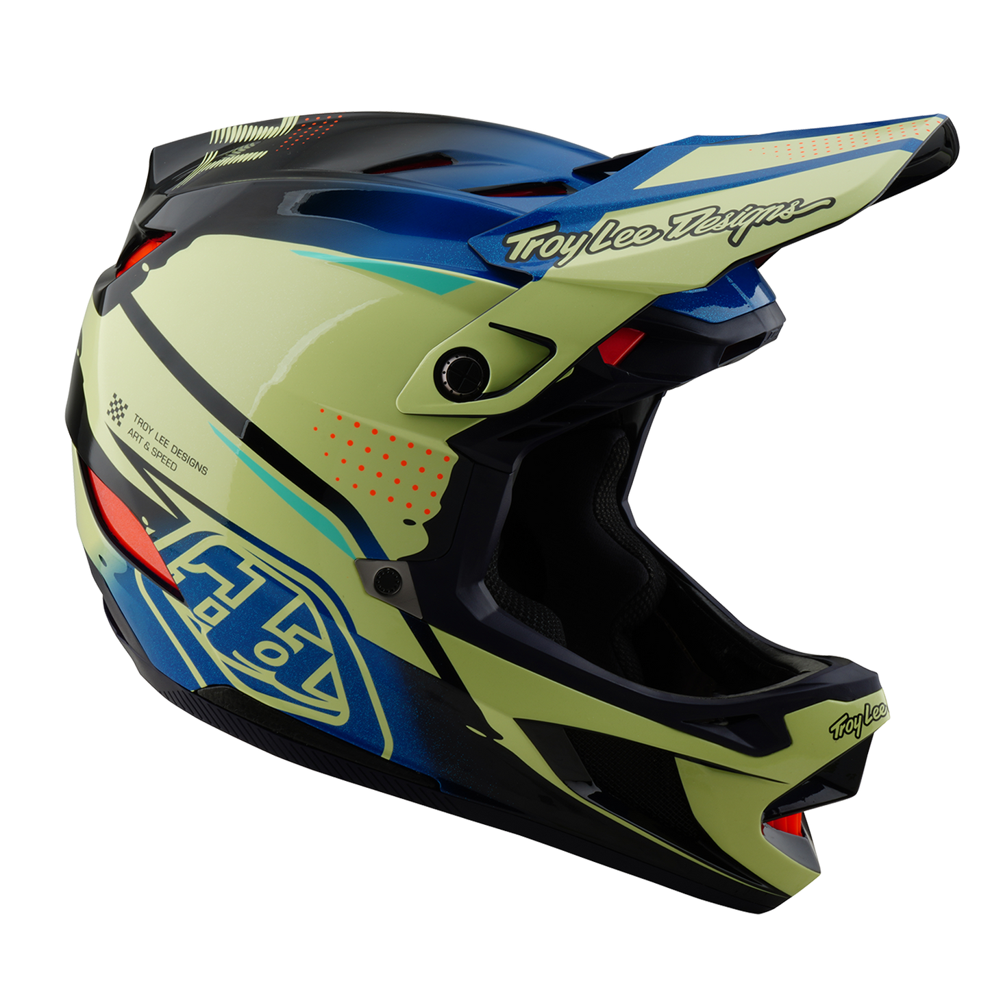 MTB-hjälm TROY LEE DESIGNS D4 COMPOSITE MIPS Drip Yellow