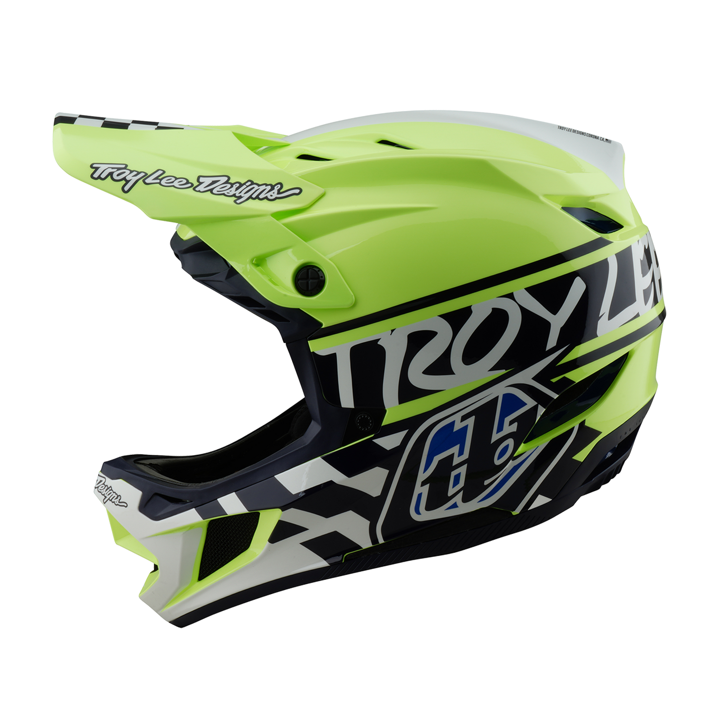 MTB-hjälm TROY LEE DESIGNS D4 POLYACRYLITE MIPS FIFTY 50 Gul/Blå