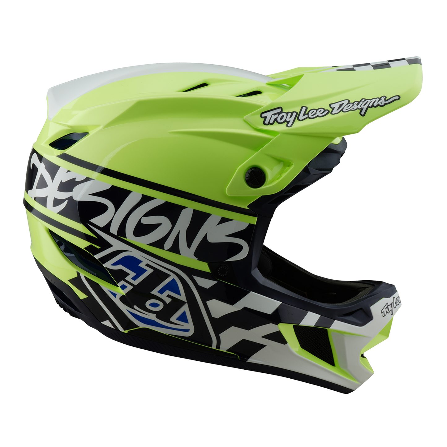 MTB-hjälm TROY LEE DESIGNS D4 POLYACRYLITE MIPS FIFTY 50 Gul/Blå