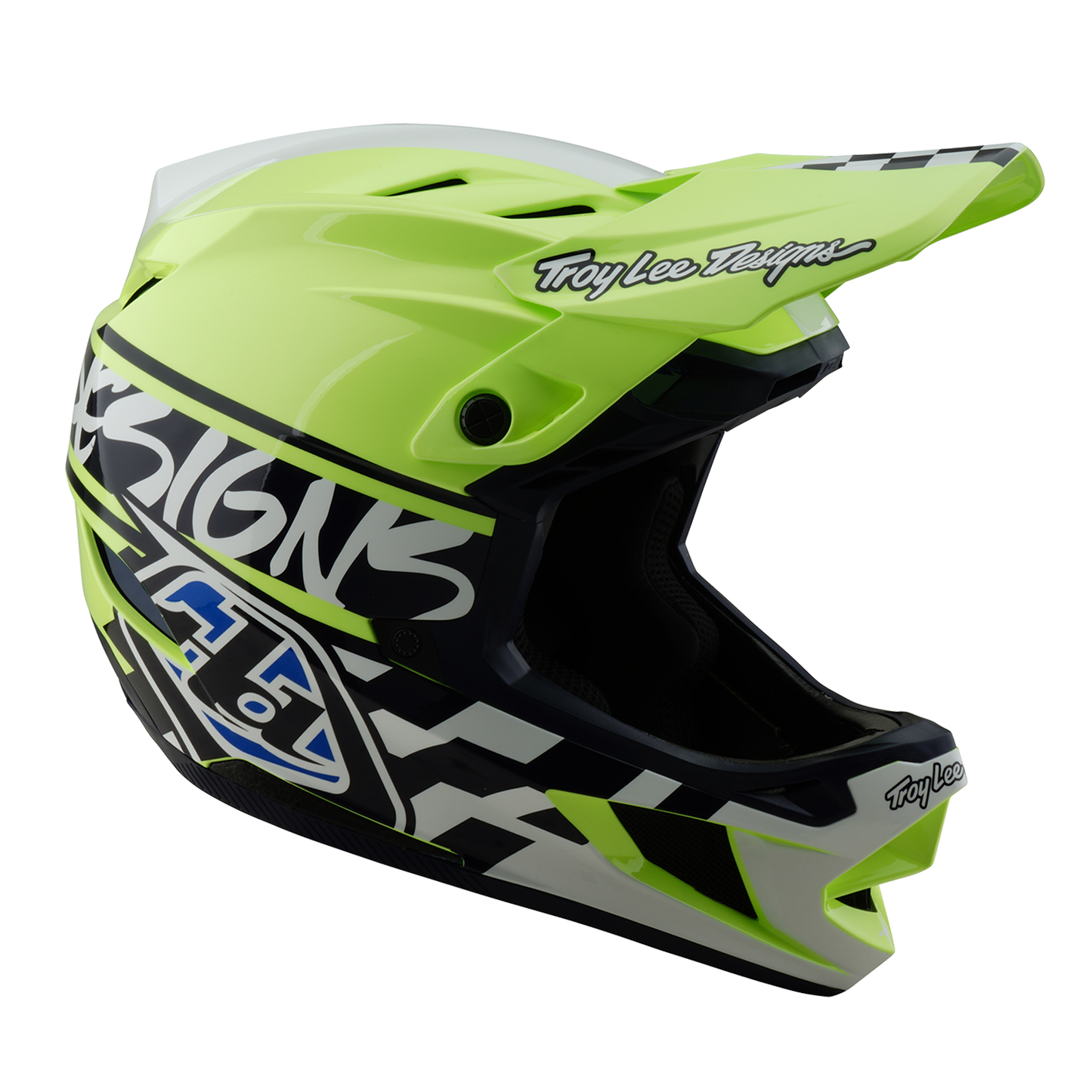 MTB-hjälm TROY LEE DESIGNS D4 POLYACRYLITE MIPS FIFTY 50 Gul/Blå
