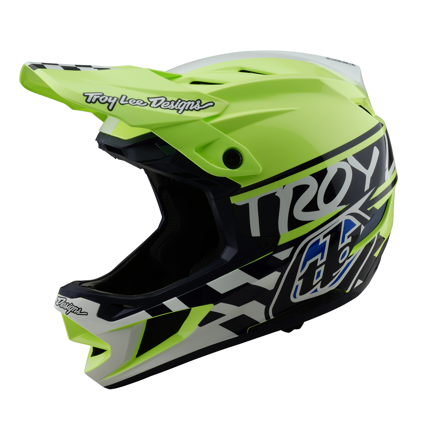 MTB-hjälm TROY LEE DESIGNS D4 POLYACRYLITE MIPS FIFTY 50 Gul/Blå