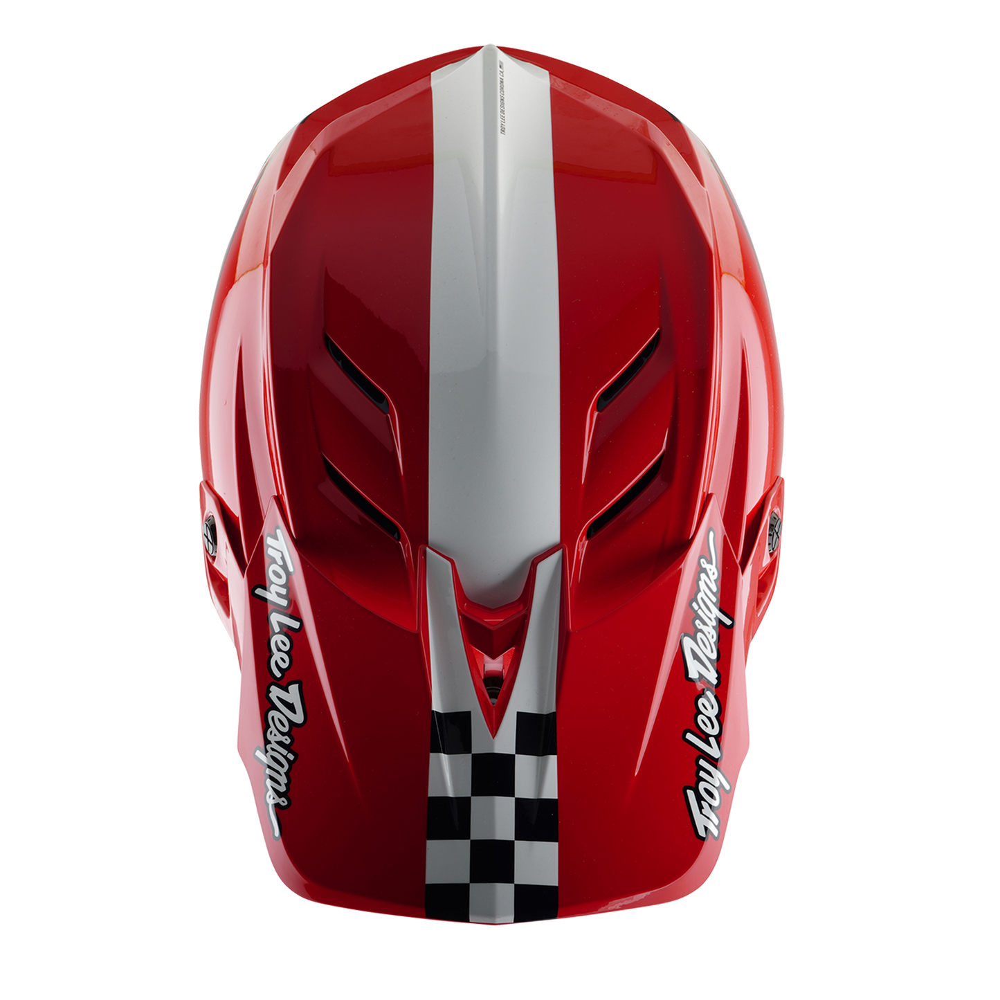 Troy Lee Design D4 POLYACRYLITE FIFTY 50 MTB-hjälm Vit/Röd