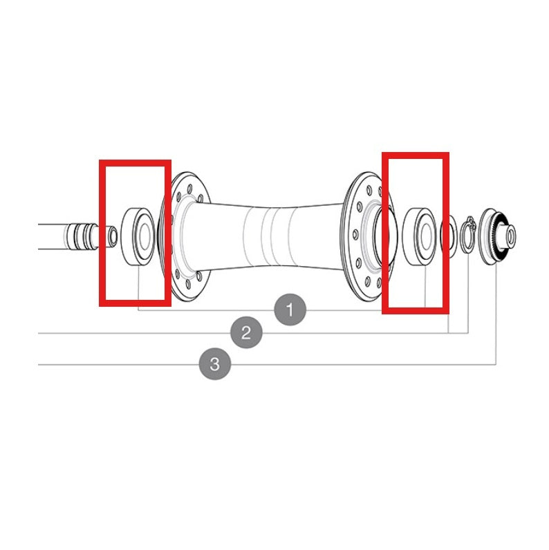 KIT 2 MAVIC BEARINGS 10X22X6 + WAVE WASHER + CLIP