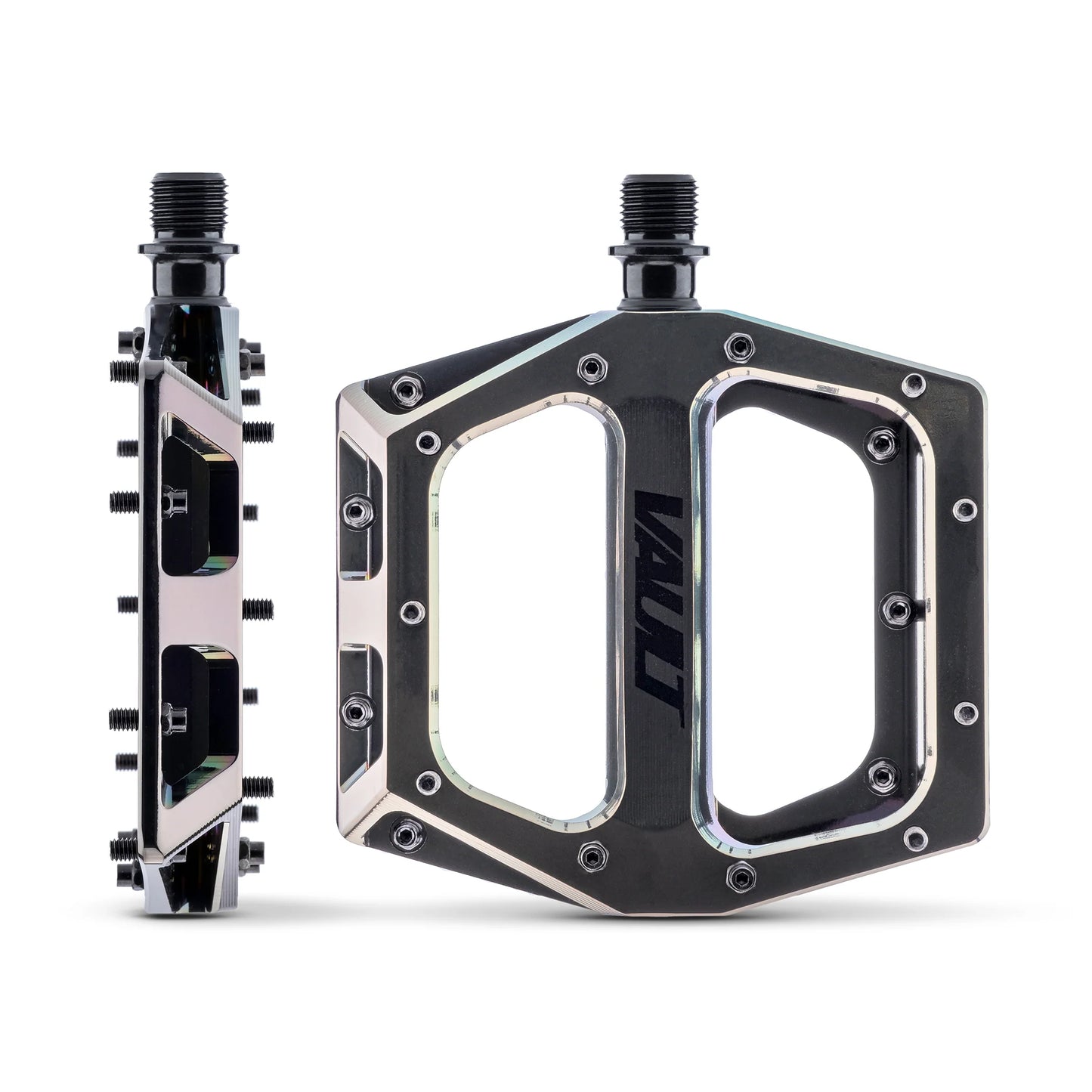 DMR VAULT plattpedaler Krom Svart