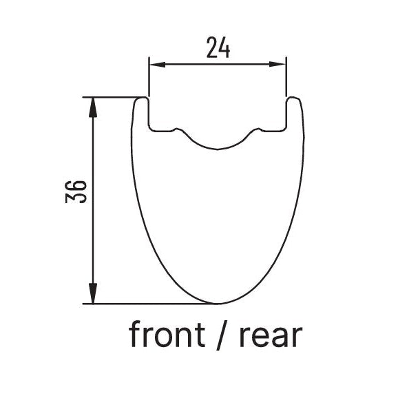 Par MICHE GRAFF CARBONE DISC Tubeless Ready-hjul (centerlås)