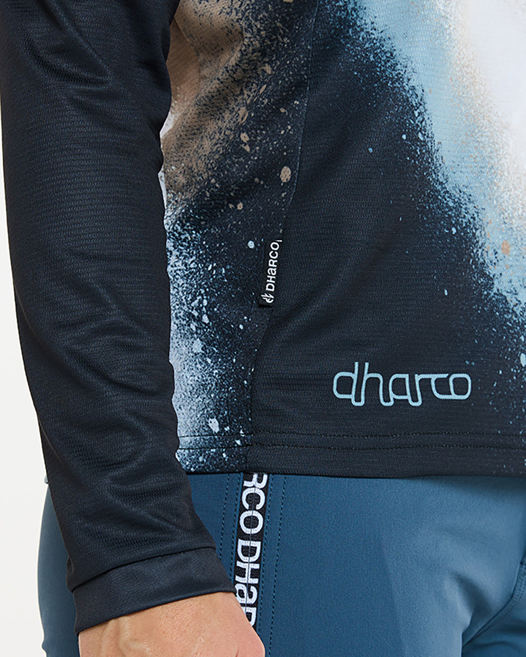 DHARCO GRAVITY GOLDEN STREAK Women's Long Sleeve Jersey Black/Blue