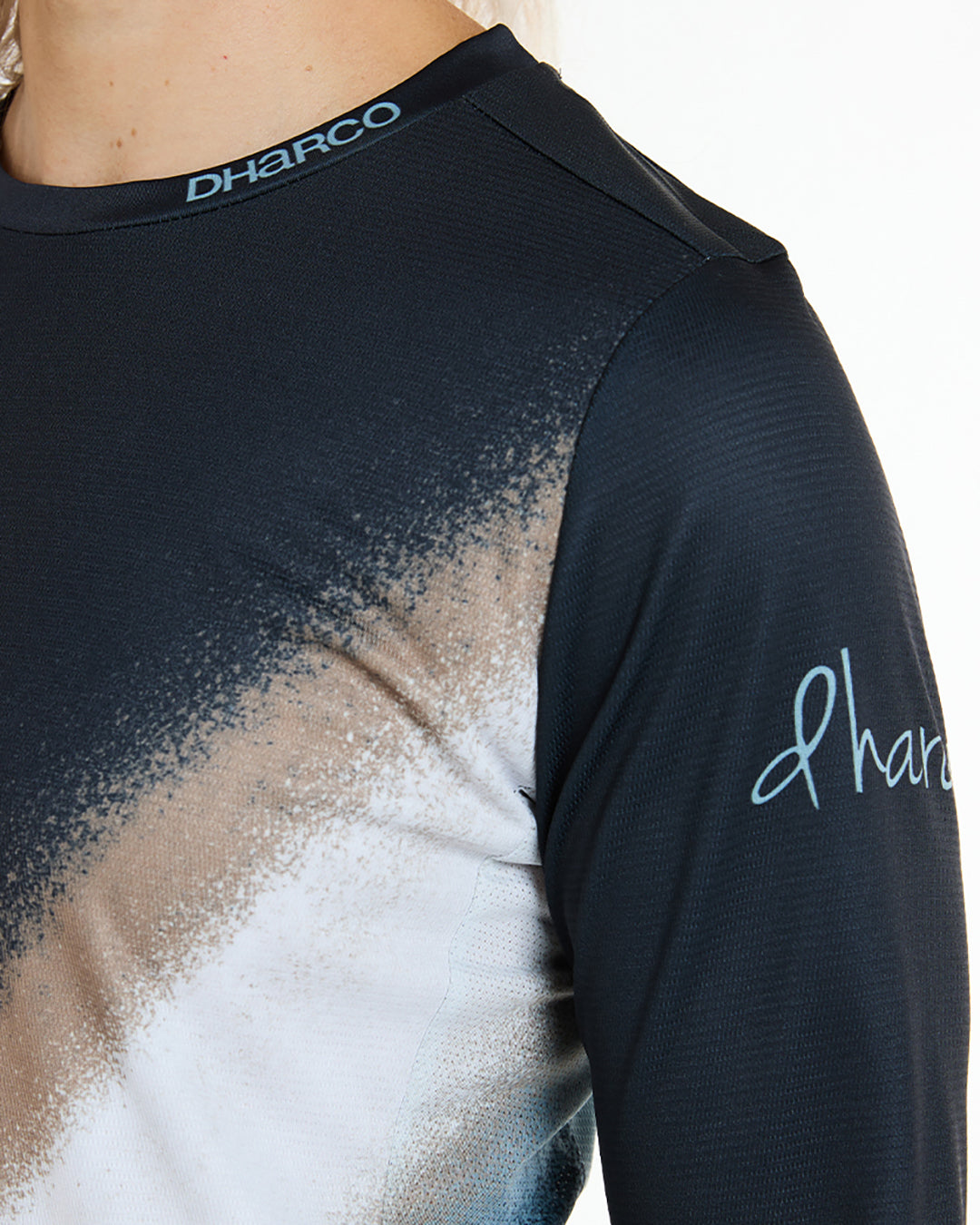 DHARCO GRAVITY GOLDEN STREAK Women's Long Sleeve Jersey Black/Blue