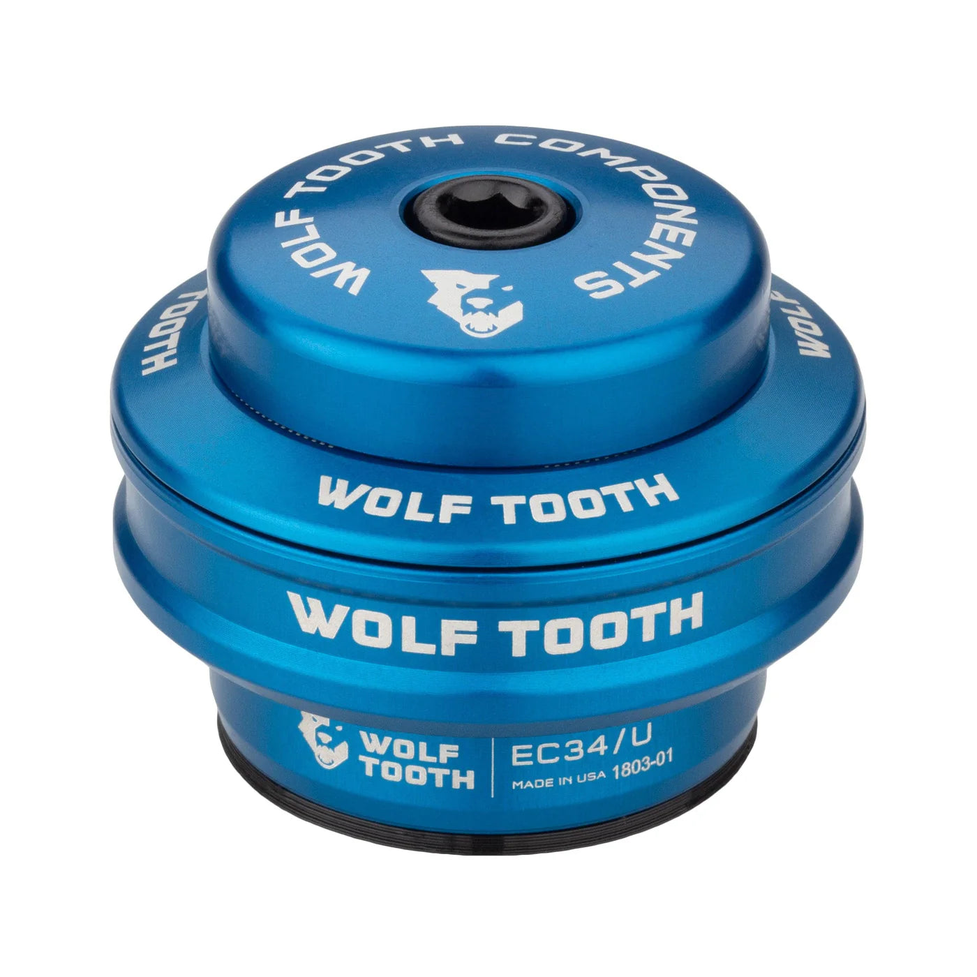Tall Cup for WOLF TOOTH PERFORMANCE 1"1/8 EC34 External Headset, 16 mm Stack, Blue