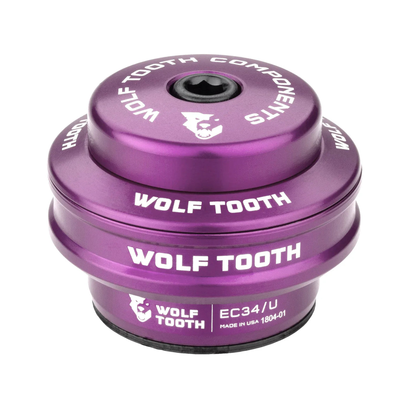 Hög kåpa för WOLF TOOTH PERFORMANCE extern styrsats 1"1/8 EC34 Stack 16 mm Lila