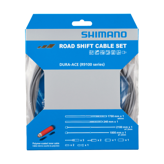 SHIMANO DURA-ACE 9100 Polymer Grey kit med kablar och slangar för växellåda