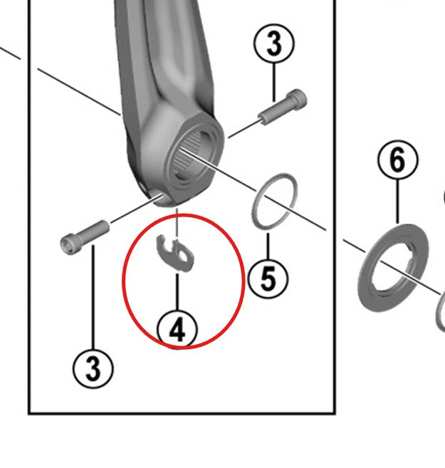 Säkerhetsplatta för SHIMANO FC-M8100/7100/6100 vänsterhandsvev