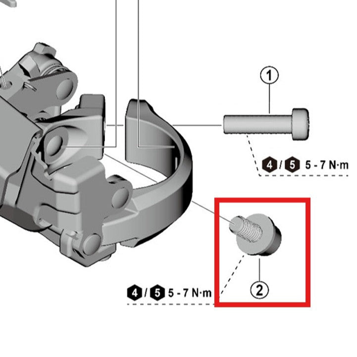 SHIMANO FD-U8010/U6010 skruv för kabelfäste (M5x9.2)