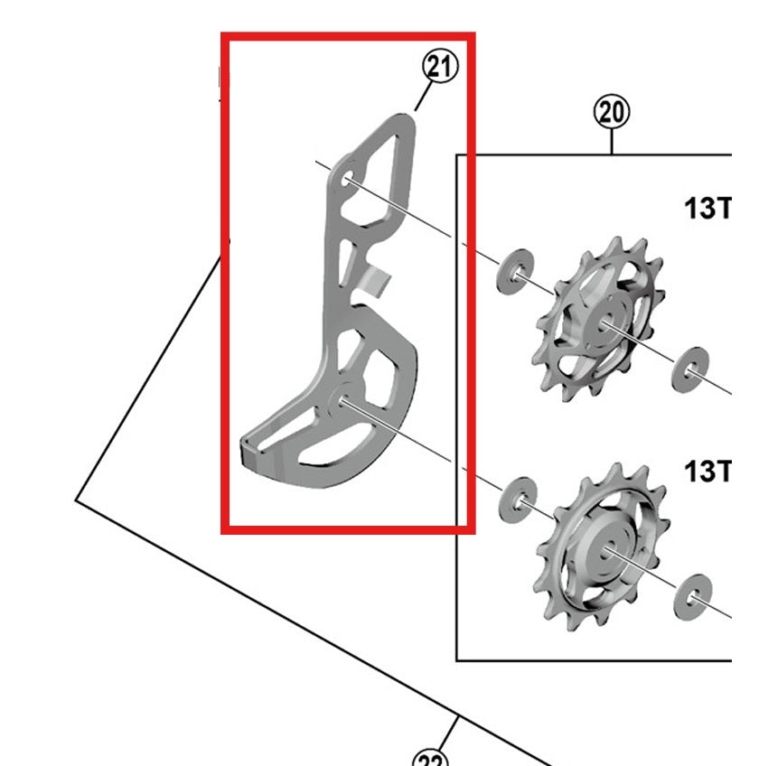 Internal Clevis SHIMANO Type GS RD-M8100
